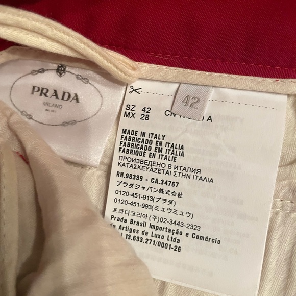 Prada Cotton high waisted pant. Italian size 42 - Picture 4 of 5